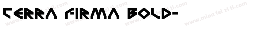 Terra Firma Bold字体转换